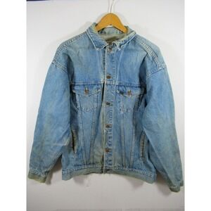 Vintage 70s Sears Roebucks Western Wear Distressed Denim Jacket Men Trucker Jean